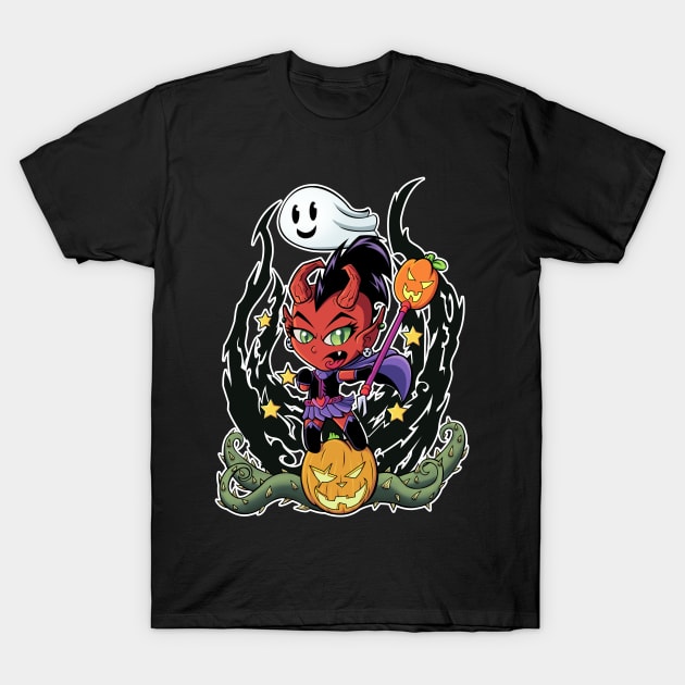 Magic Devil Girl T-Shirt by BackOfTheComicShopT